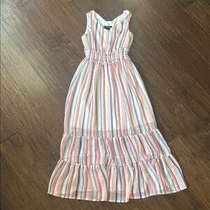 Xtraordinary Pink and Blue Sleeveless V-Neck Sundress